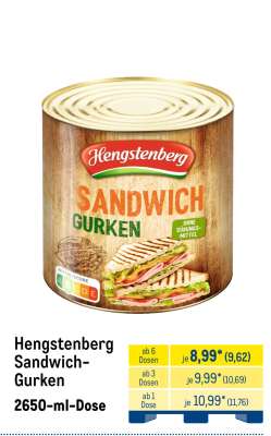 Hengstenberg Sandwich-Gurken