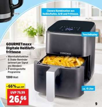 GOURMETmaxx Digitale Heißluftfritteuse
