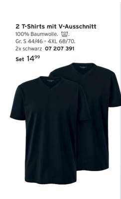 2 T-Shirts mit V-Ausschnitt