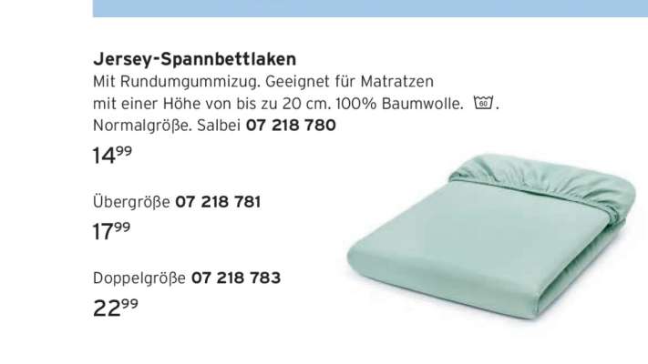 Jersey- Spannbettlaken