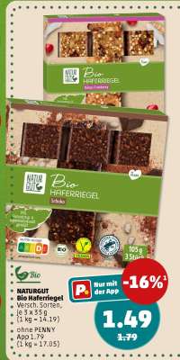 NATURGUT Bio Haferriegel