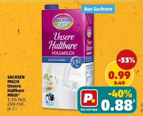 SACHSEN MILCH Unsere Haltbare Milch