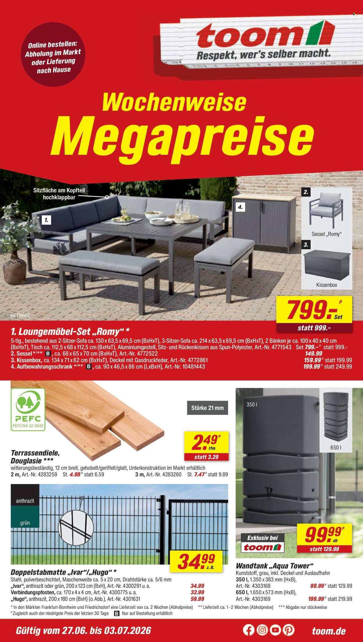 toom Baumarkt Prospekte  - 27.06.2026 - 3.07.2026. Seite 3