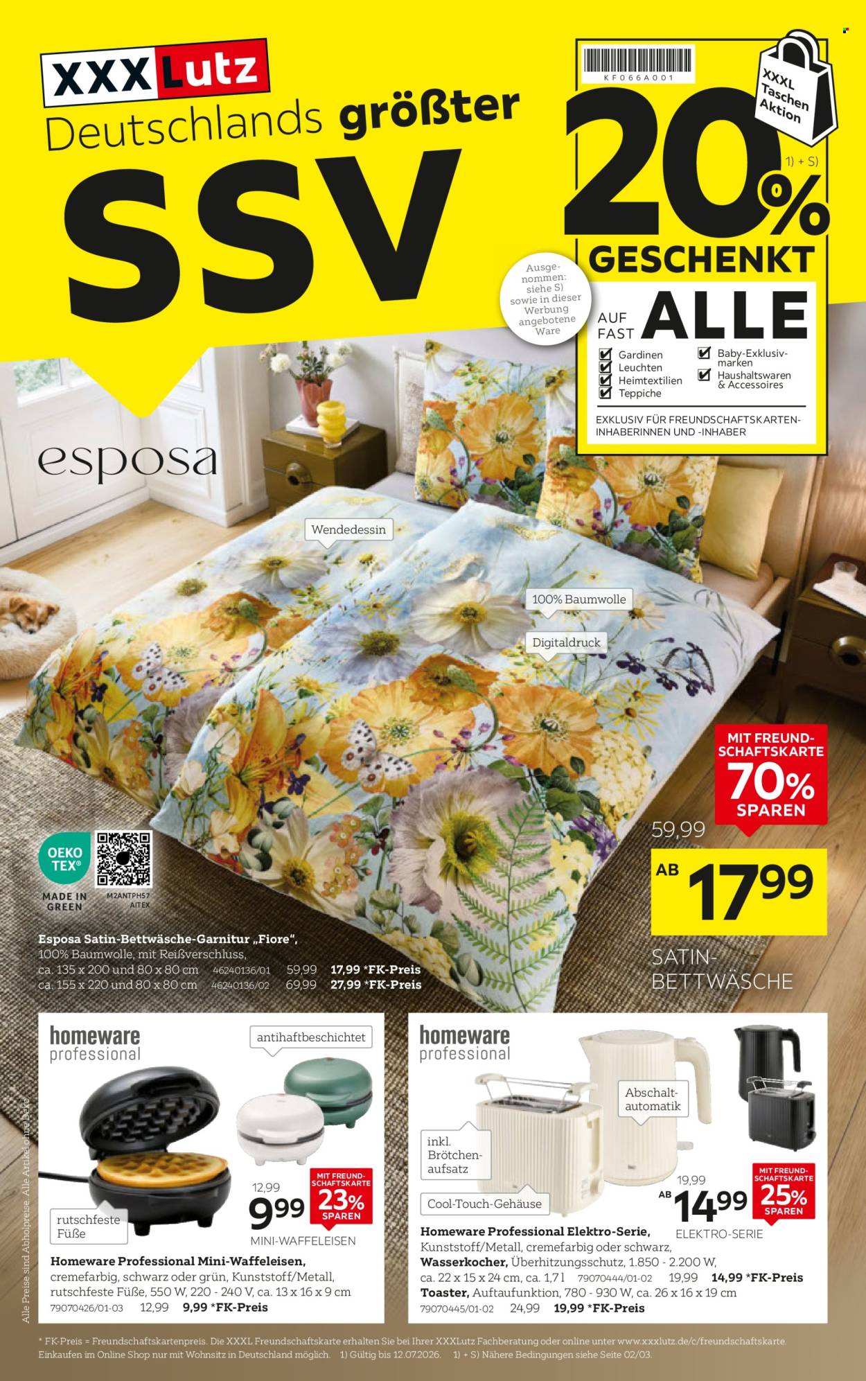XXXLutz Prospekte  - 27.06.2026 - 18.07.2026. Seite 1