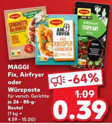 MAGGI Fix, Airfryer oder Würzpaste