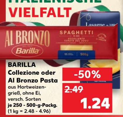 BARILLA Collezione oder Al Bronzo Pasta