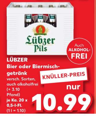 LÜBZER Bier oder Biermischgetränk