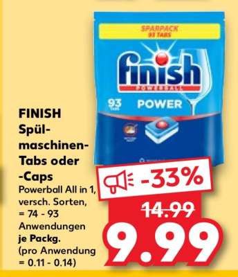 FINISH Spülmaschinen- Tabs oder -Caps