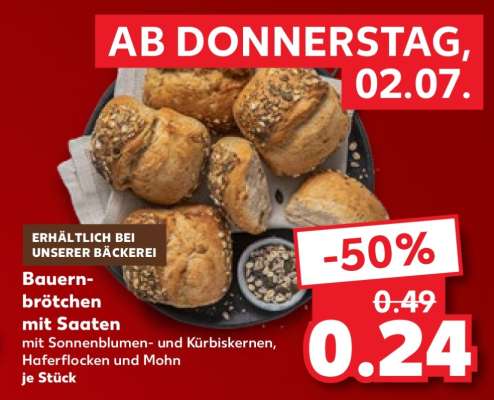 Bauernbrötchen mit Saaten