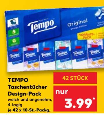 TEMPO Taschentücher Design-Pack