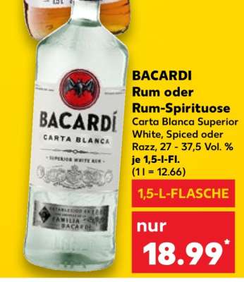 BACARDI Rum oder Rum-Spirituose