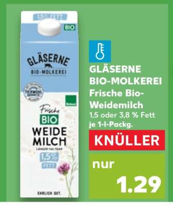 GLÄSERNE BIO-MOLKEREI Frische Bio-Weidemilch