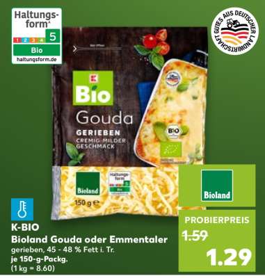 Bioland Gouda oder Emmentaler