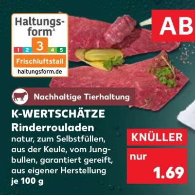 K-WERTSCHÄTZE Rinderrouladen