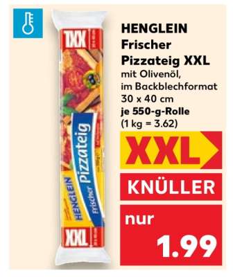 Henglein Frischer Pizzateig XXL