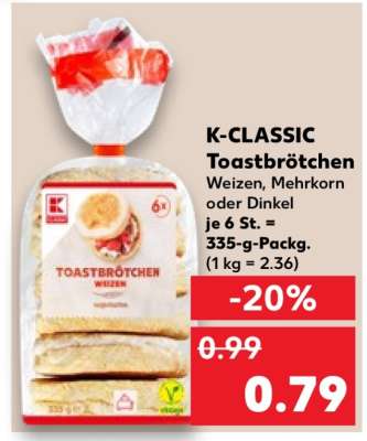 K-CLASSIC Toastbrötchen