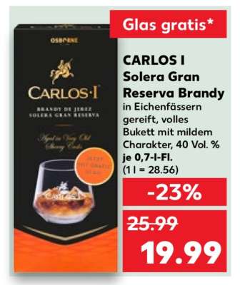 CARLOS I Solera Gran Reserva Brandy