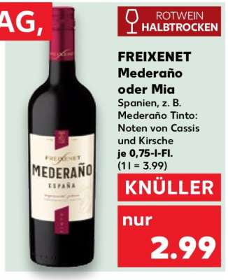 FREIXENET Mederaño oder Mia