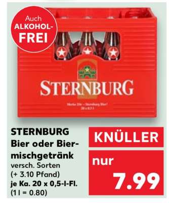 STERNBURG Bier oder Biermischgetränk