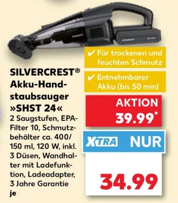 SILVERCREST® Akku-Handstaubsauger »SHST 24«