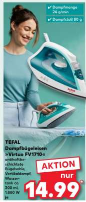 TEFAL Dampfbügeleisen »Virtuo FV1710«