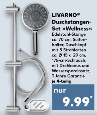 LIVARNO® Duschstangen-Set »Wellness«