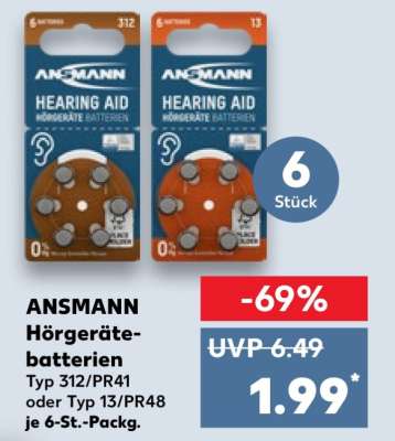 ANSMANN Hörgerätebatterien