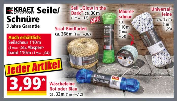 Wäscheleine Rot oder Blau