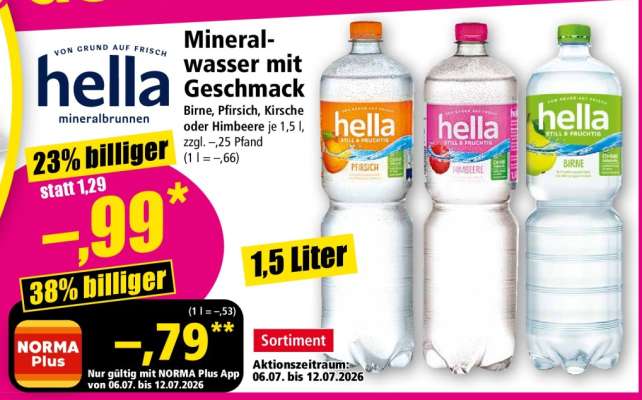 hella Mineralwasser mit Geschmack
