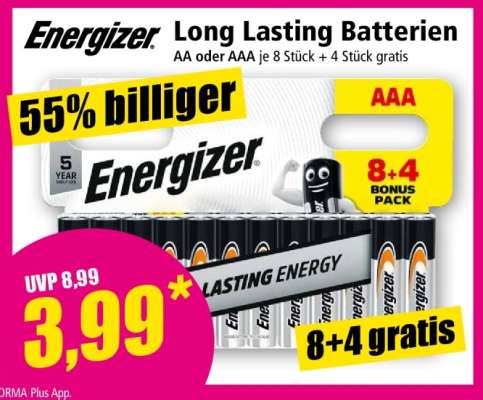 Energizer Long Lasting Batterien