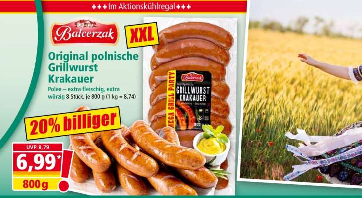 Original polnische Grillwurst Krakauer