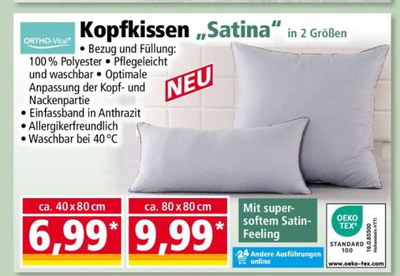 Kopfkissen „Satina“