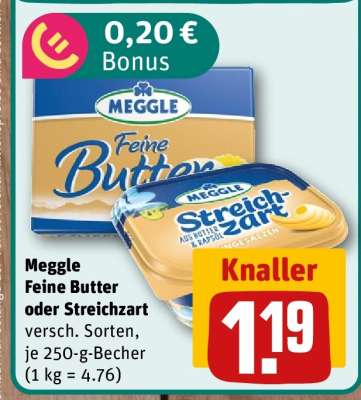 MEGGLE Feine Butter oder Streichzart