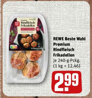 REWE Beste Wahl Premium Rindfleisch Frikadellen