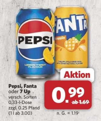 Pepsi, Fanta oder 7 Up