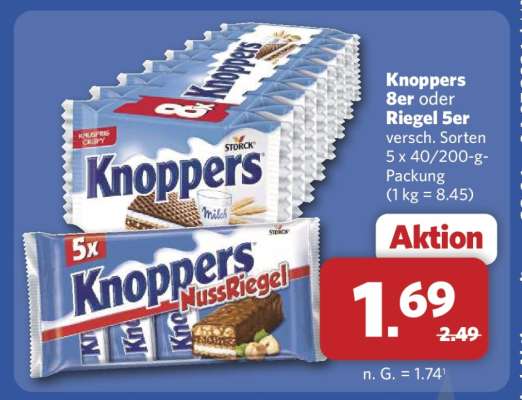 Knoppers 8er oder Riegel 5er