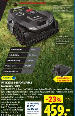 PARKSIDE PERFORMANCE Mähroboter 20 V