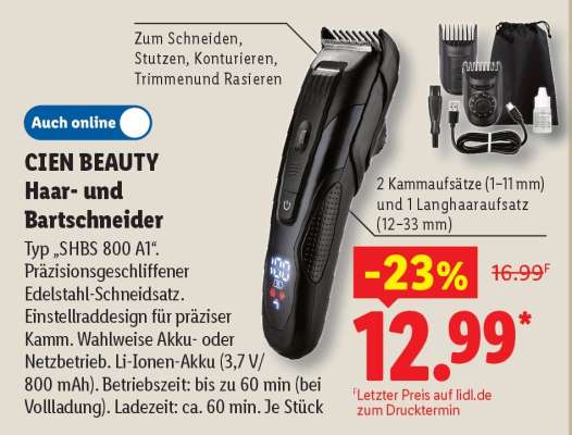 Cien BEAUTY Haar- und Bartschneider