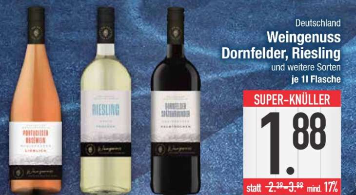 Weingenuss Dornfelder, Riesling
