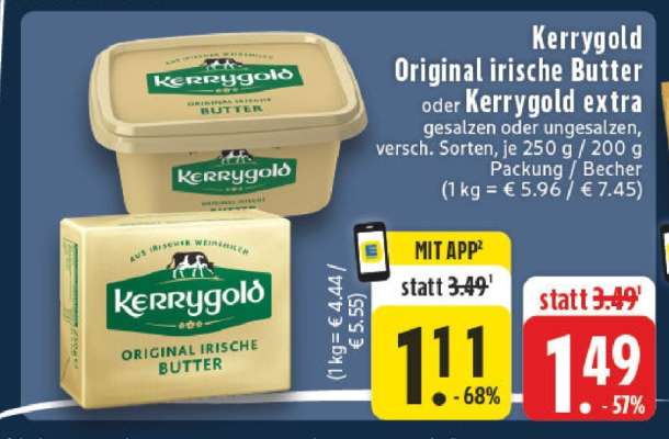 Kerrygold Original irische Butter oder Kerrygold extra
