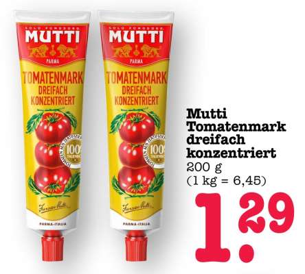 Mutti Tomatenmark dreifach konzentriert