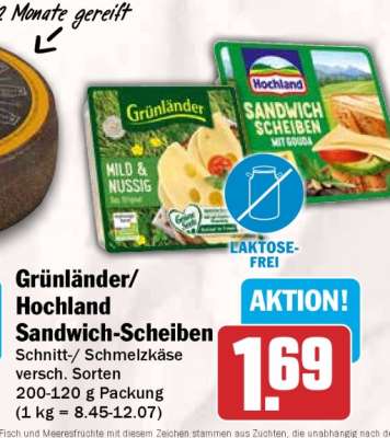 Grünländer/ Hochland Sandwich-Scheiben