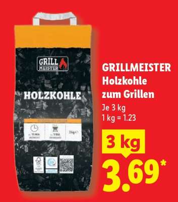 Grillmeister Holzkohle zum Grillen