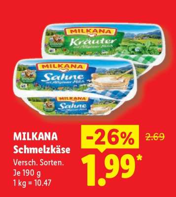 Milkana Schmelzkäse