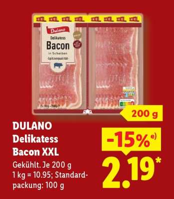 Dulano Delikatess Bacon XXL