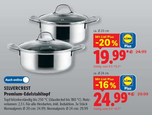 SILVERCREST Premium-Edelstahltopf