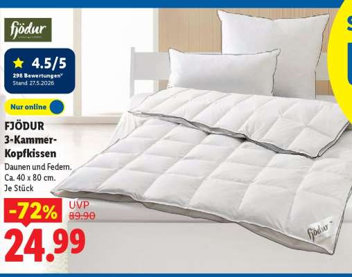 Fjödur 3-Kammer-Kopfkissen