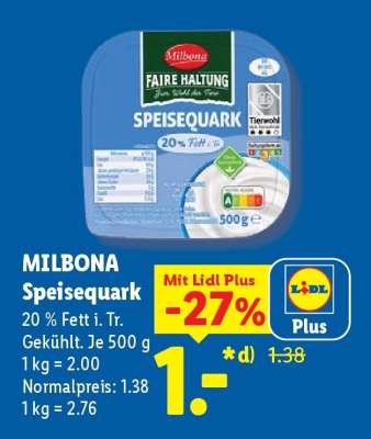 Milbona Speisequark
