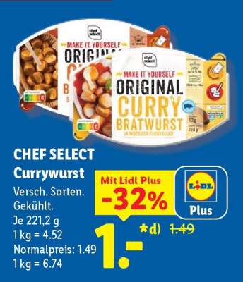 Chef Select Currywurst