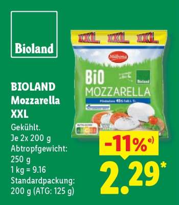 Bioland Mozzarella XXL